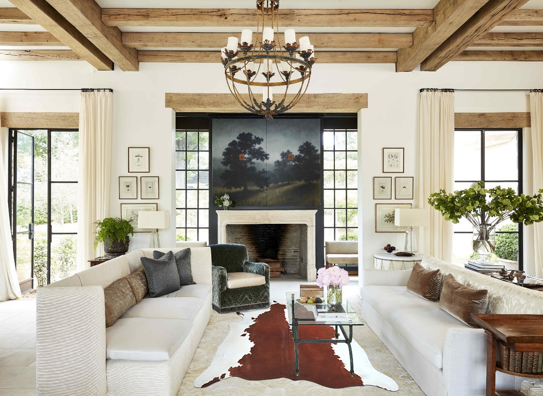 Hereford X-Large Brazilian Cowhide Rug 6'10"H x 6'8"W #A44976 by Hudso
