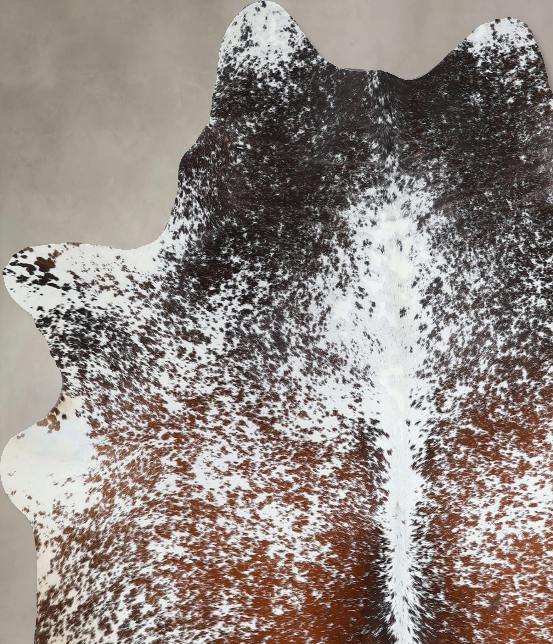 Salt and Pepper Brown Cowhide Rug #A44988