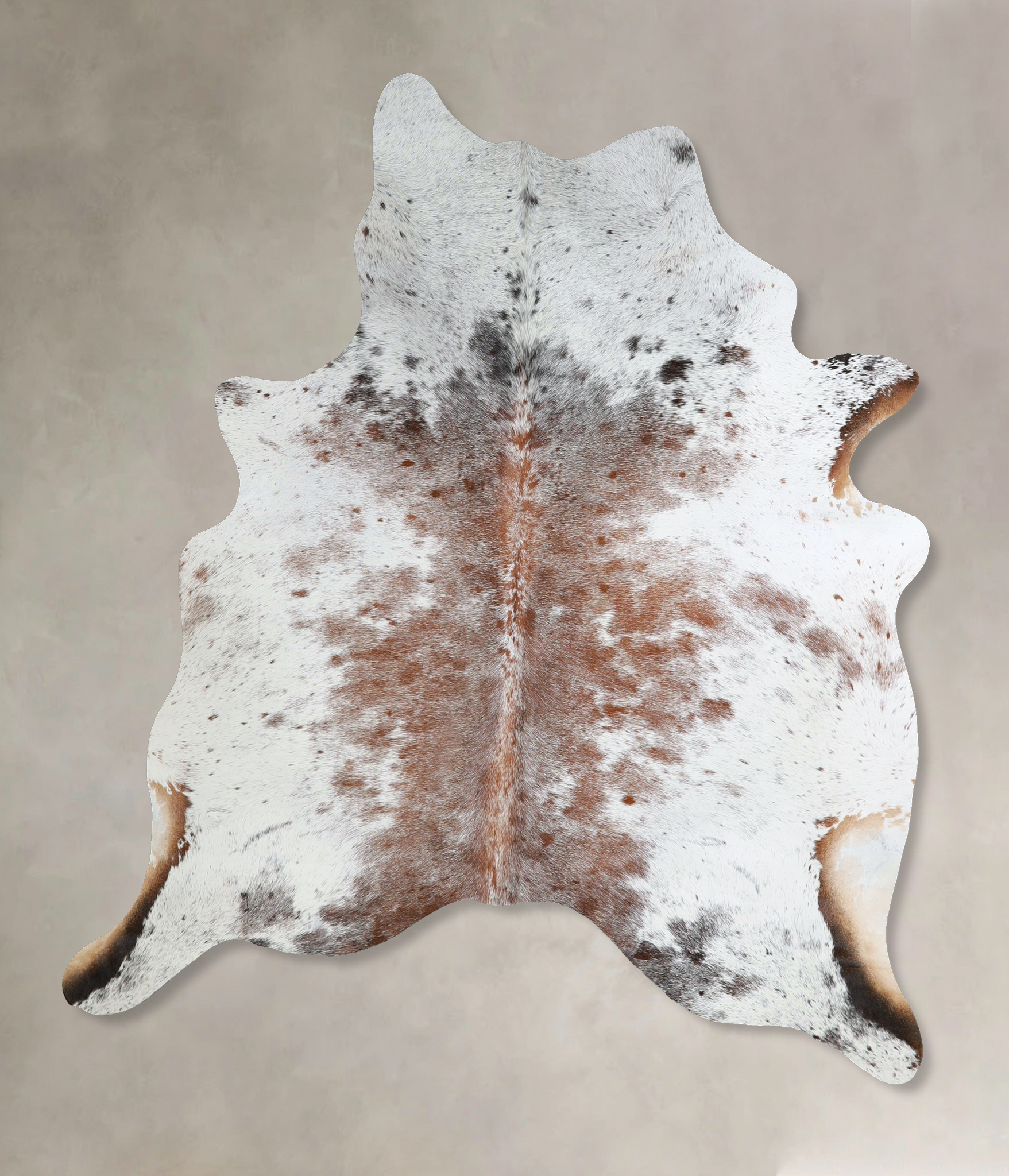 Salt and Pepper Brown Cowhide Rug #A44989