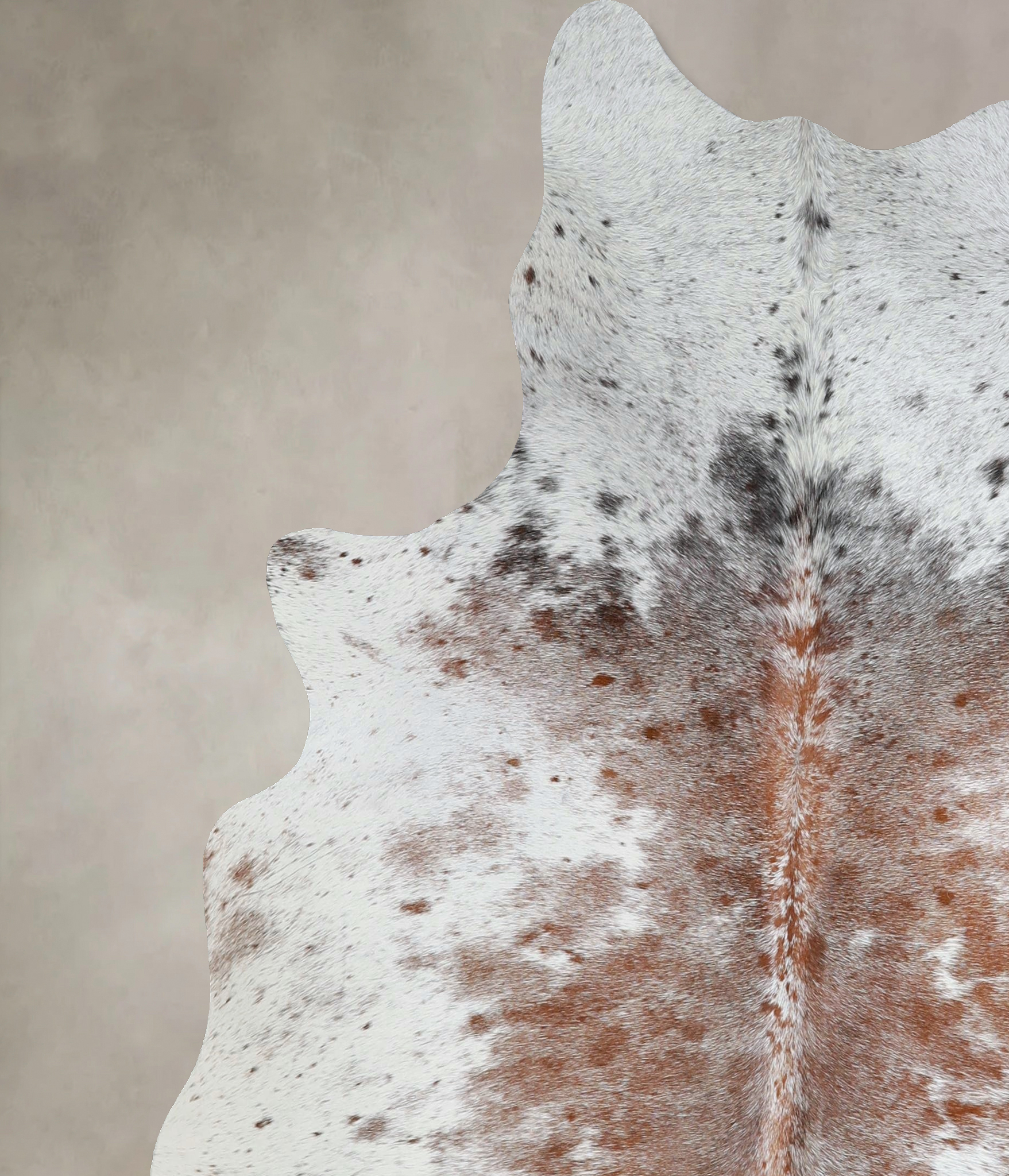 Salt and Pepper Brown Cowhide Rug #A44989