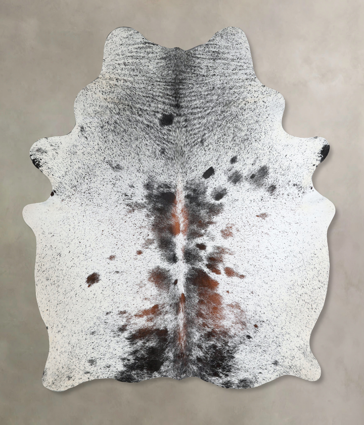 Salt and Pepper Brown Large Brazilian Cowhide Rug 6'4"H x 5'7"W #A44997 by Hudson Hides