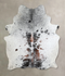 Salt and Pepper Brown Large Brazilian Cowhide Rug 6'4