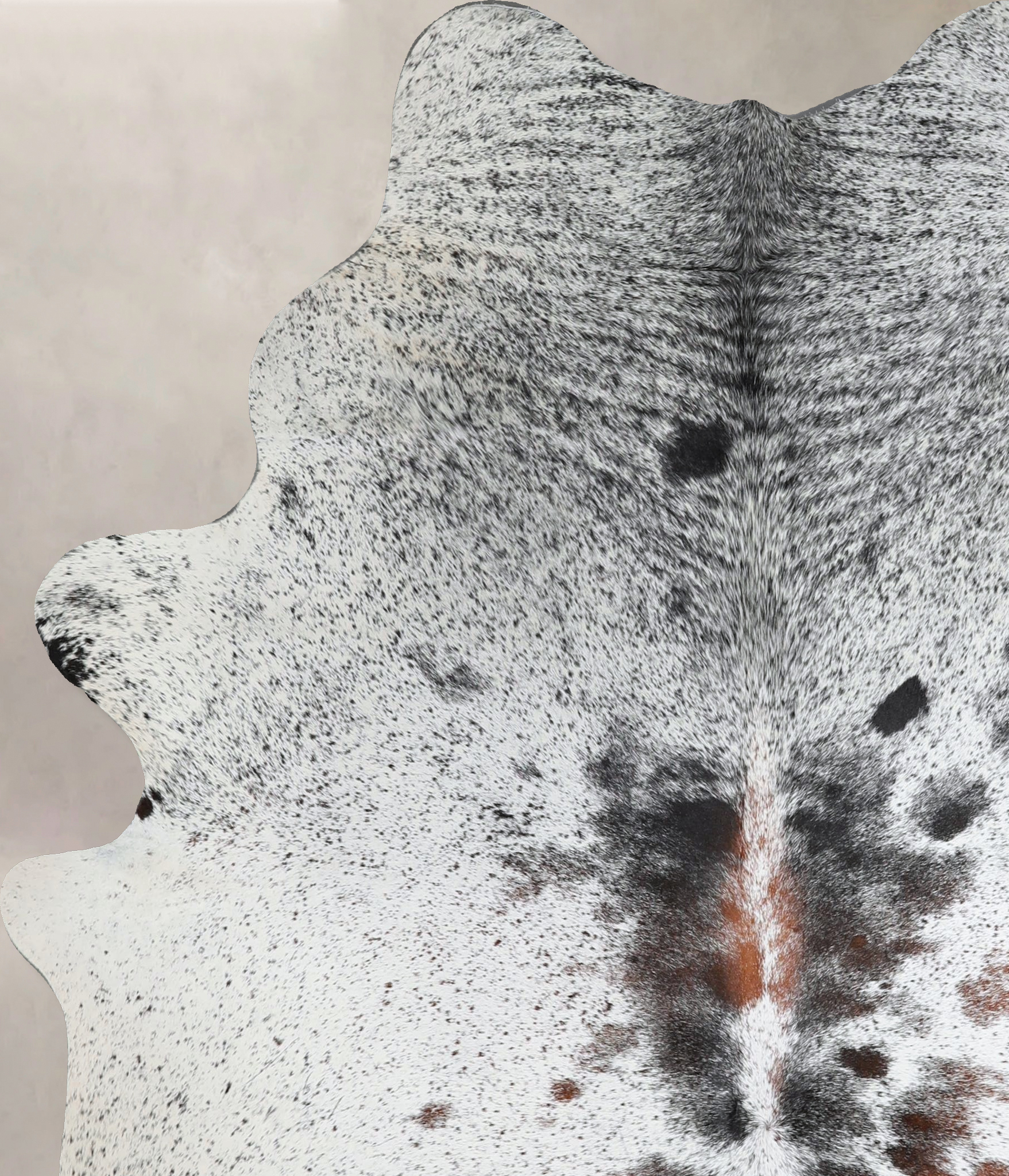 Salt and Pepper Brown Cowhide Rug #A44997