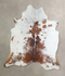 Salt and Pepper Brown Large Brazilian Cowhide Rug 6'8
