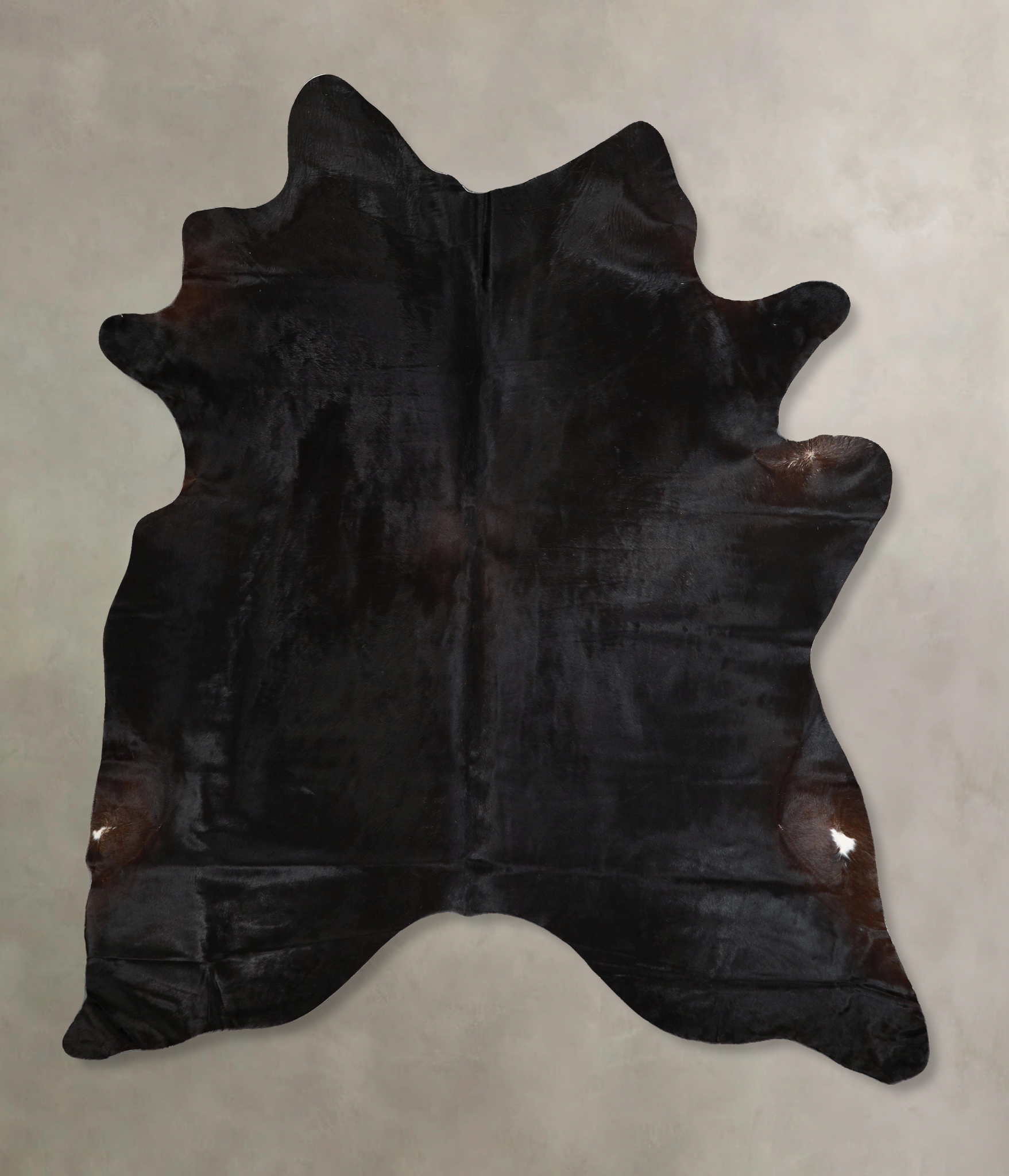 Solid Black Cowhide Rug #A45008