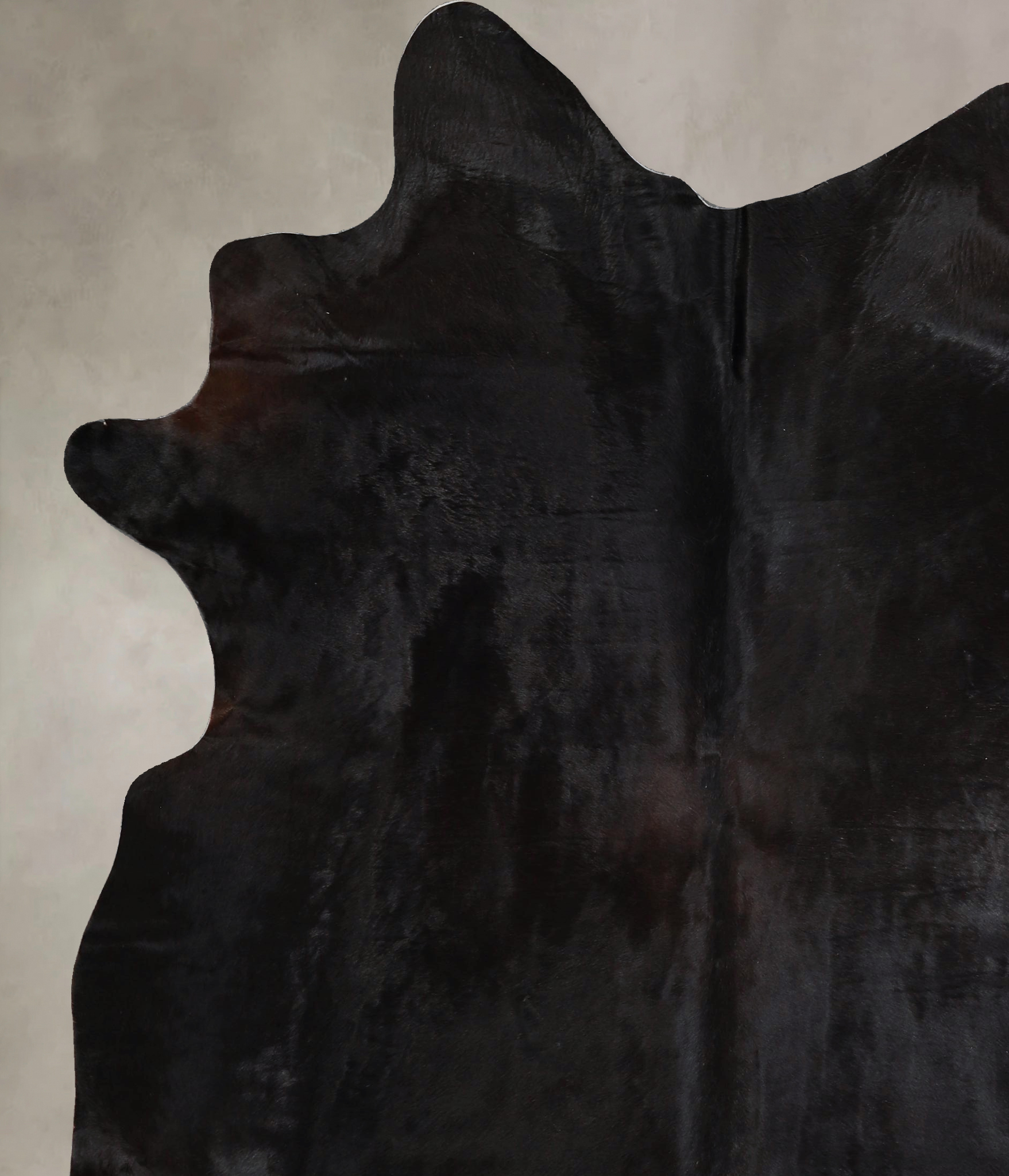 Solid Black Cowhide Rug #A45008