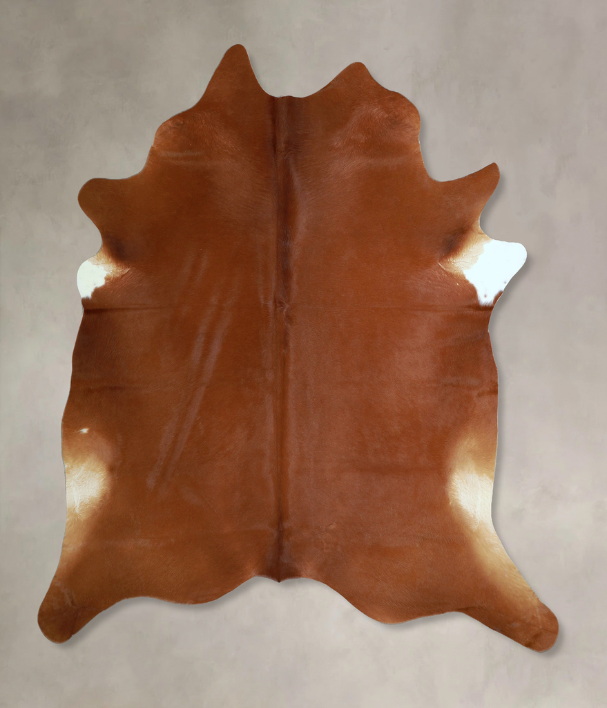 Solid Brown X-Large Brazilian Cowhide Rug 6'11"H x 6'5"W #A45009 by Hudson Hides