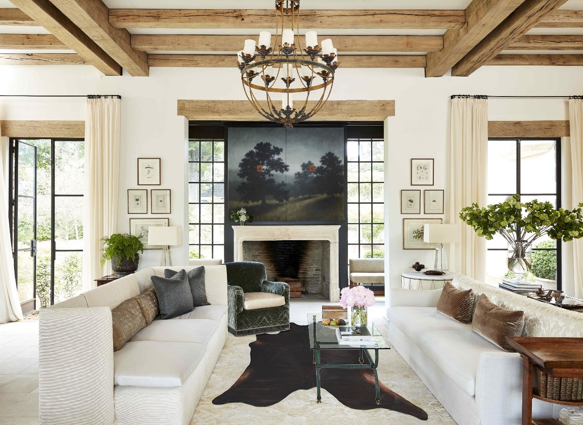 Chocolate X-Large Brazilian Cowhide Rug 7'5"H x 6'6"W #A45015 by Hudson Hides