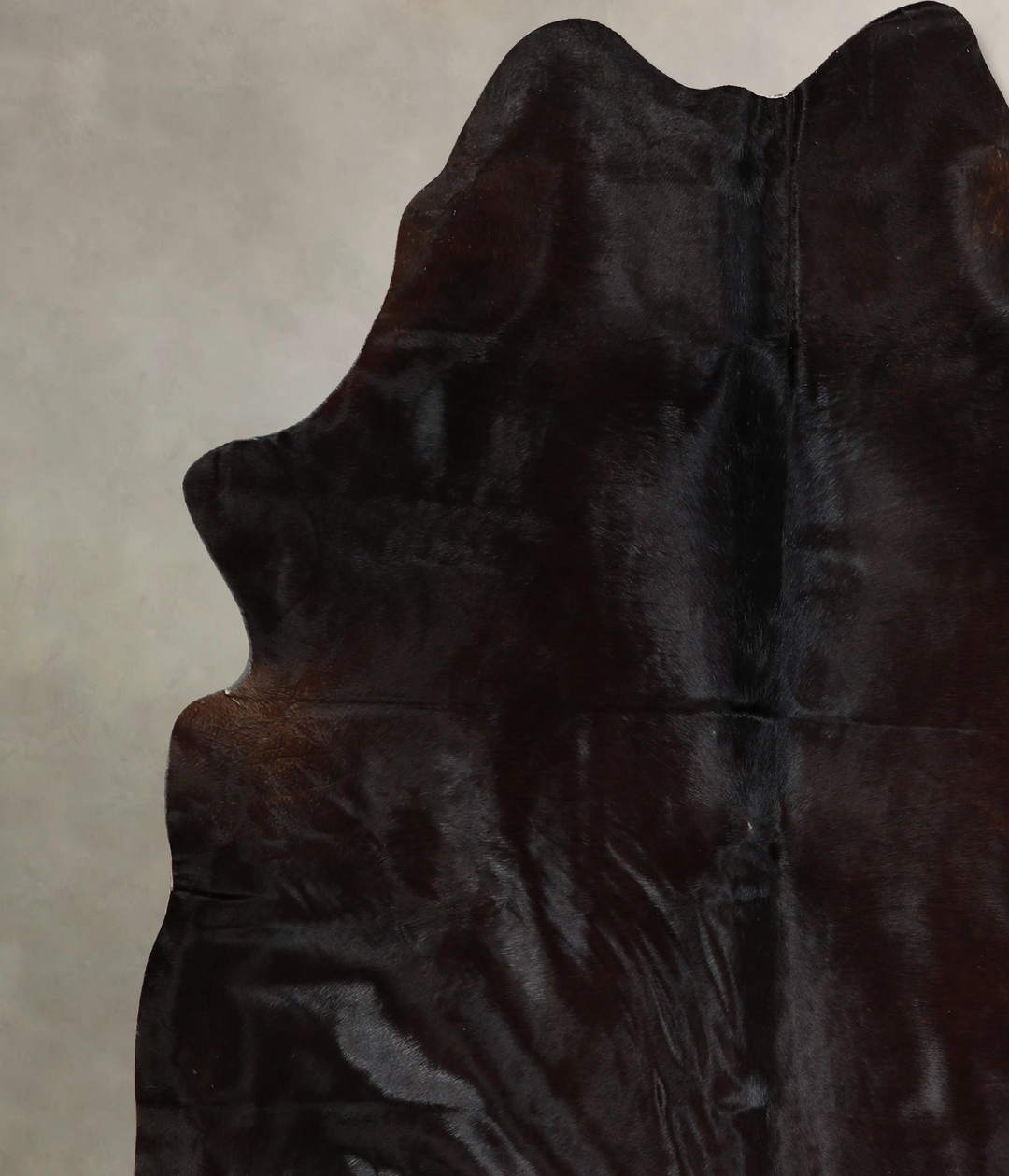 Solid Black X-Large Brazilian Cowhide Rug 6'10"H x 6'4"W #A45031 by Hu