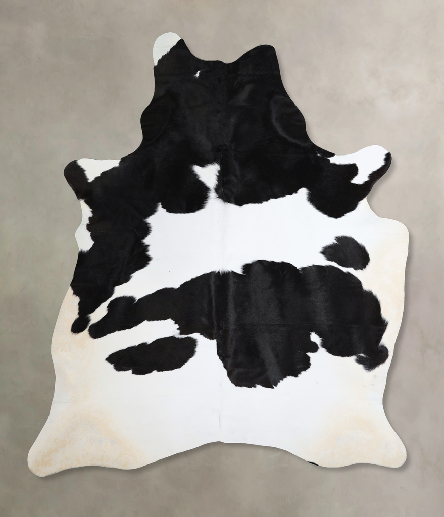 Black and White X-Large Brazilian Cowhide Rug 7'8"H x 5'11"W #A45035 by Hudson Hides