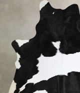 Black and White X-Large Brazilian Cowhide Rug 7'8"H x 5'11"W #A45035 by Hudson Hides