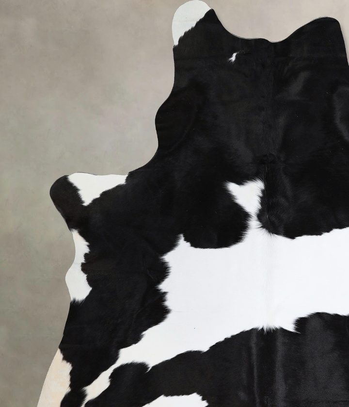 Black and White X-Large Brazilian Cowhide Rug 7'8"H x 5'11"W #A45035 by Hudson Hides