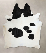 Black and White XX-Large Brazilian Cowhide Rug 8'0"H x 6'11"W #A45036 by Hudson Hides