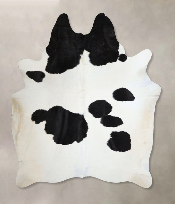 Black and White XX-Large Brazilian Cowhide Rug 8'0"H x 6'11"W #A45036 by Hudson Hides
