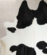 Black and White XX-Large Brazilian Cowhide Rug 8'0"H x 6'11"W #A45036 by Hudson Hides