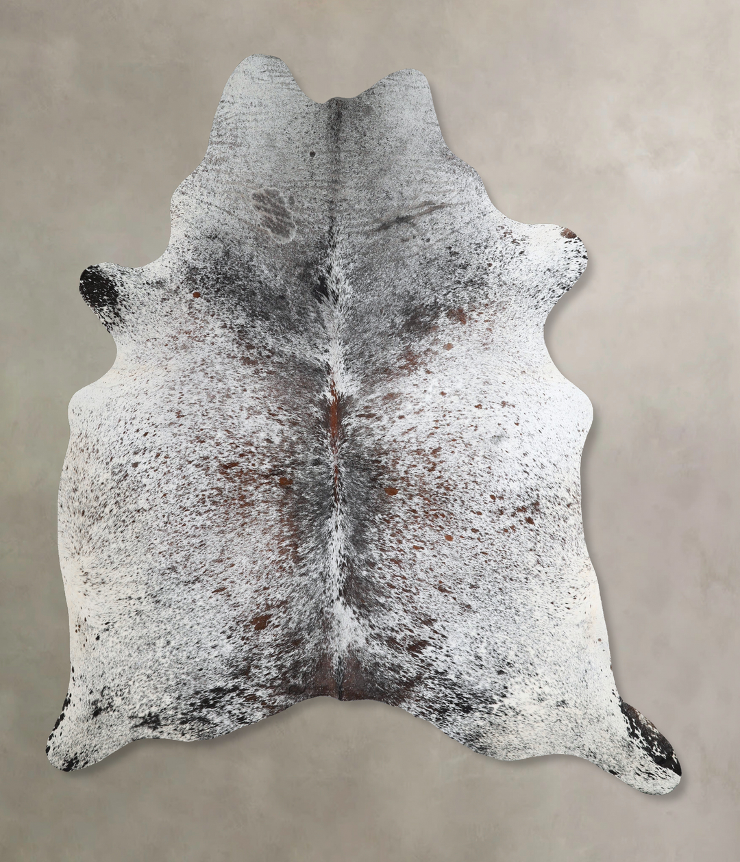 Salt and Pepper Black X-Large Brazilian Cowhide Rug 7'6"H x 6'1"W #A45