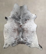 Salt and Pepper Black X-Large Brazilian Cowhide Rug 7'6"H x 6'1"W #A45040 by Hudson Hides