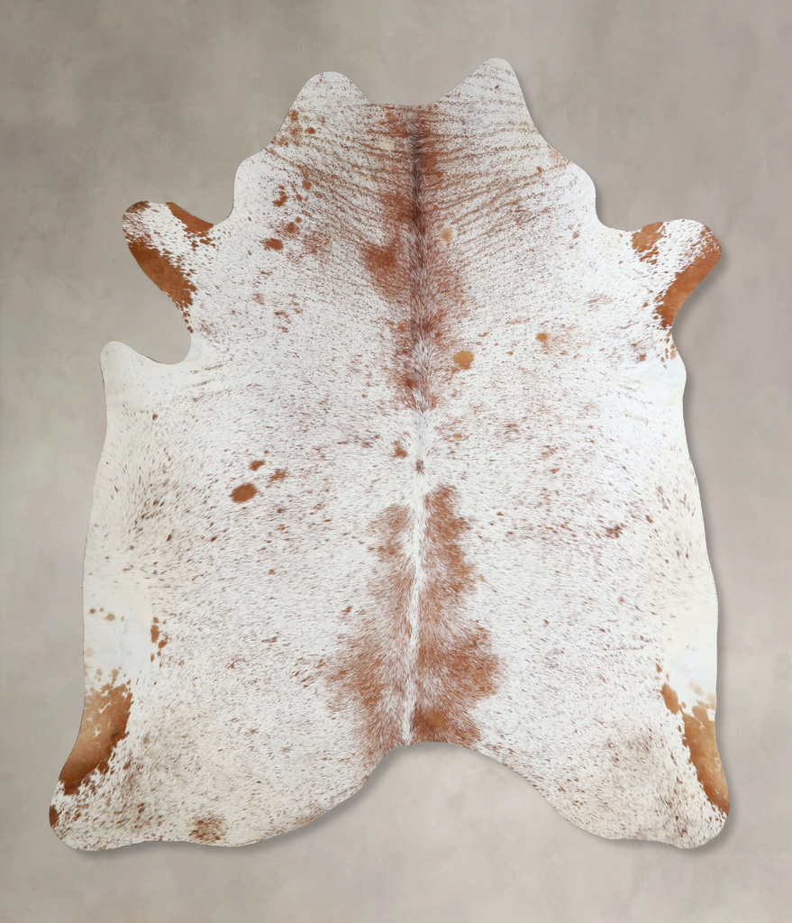 Salt and Pepper Brown Large Brazilian Cowhide Rug 6'8"H x 5'10"W #A45046 by Hudson Hides