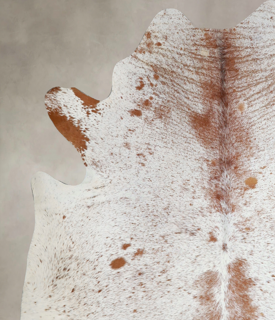 Salt and Pepper Brown Large Brazilian Cowhide Rug 6'8"H x 5'10"W #A450