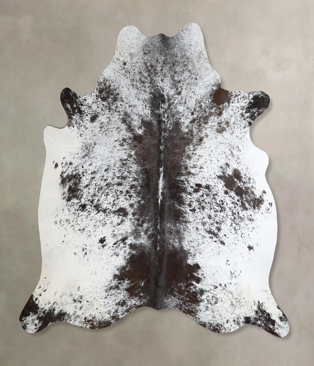 Salt and Pepper Black X-Large Brazilian Cowhide Rug 6'4"H x 6'4"W #A45