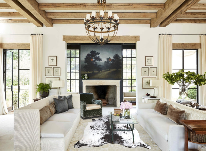 Salt and Pepper Black X-Large Brazilian Cowhide Rug 6'4"H x 6'4"W #A45048 by Hudson Hides