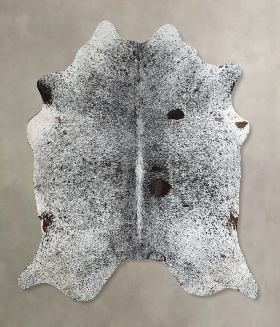 Salt and Pepper Black X-Large Brazilian Cowhide Rug 6'5"H x 6'3"W #A45