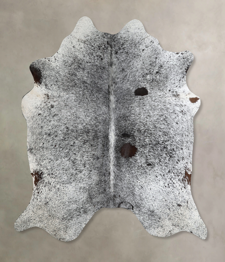 Salt and Pepper Black X-Large Brazilian Cowhide Rug 6'5"H x 6'3"W #A45049 by Hudson Hides