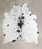 Salt and Pepper Black Large Brazilian Cowhide Rug 6'1