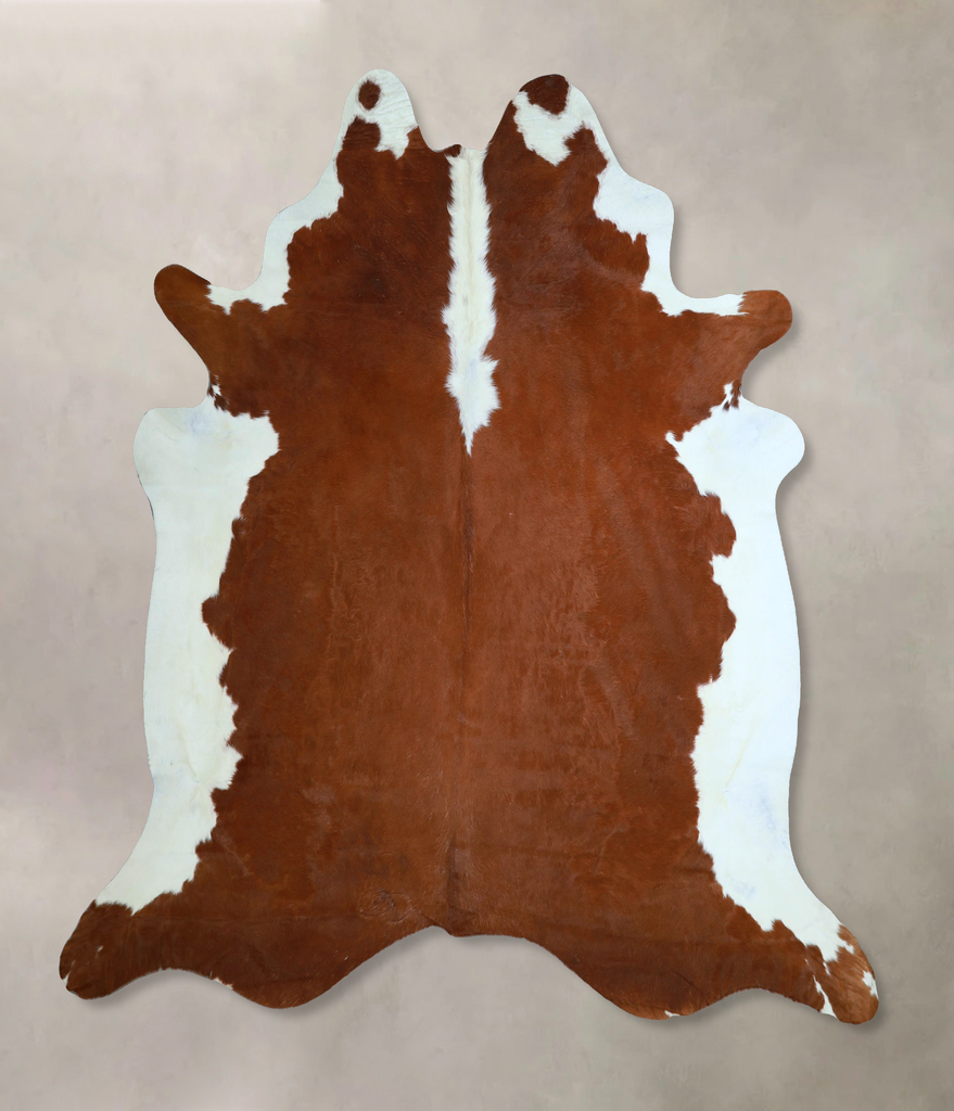 Hereford XX-Large Brazilian Cowhide Rug 7'3"H x 7'1"W #A45052 by Hudson Hides
