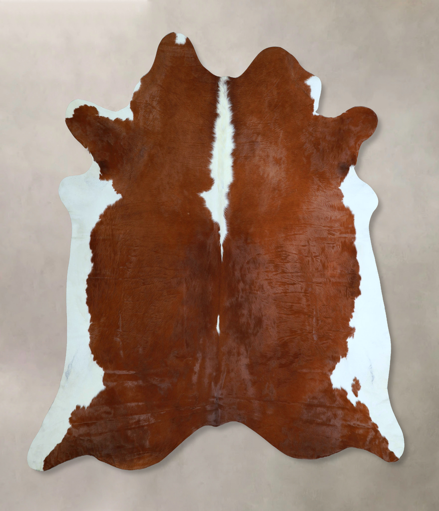 Hereford XX-Large Brazilian Cowhide Rug 7'4"H x 7'1"W #A45054 by Hudson Hides