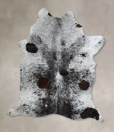 Salt and Pepper Black X-Large Brazilian Cowhide Rug 7'3"H x 6'1"W #A45064 by Hudson Hides