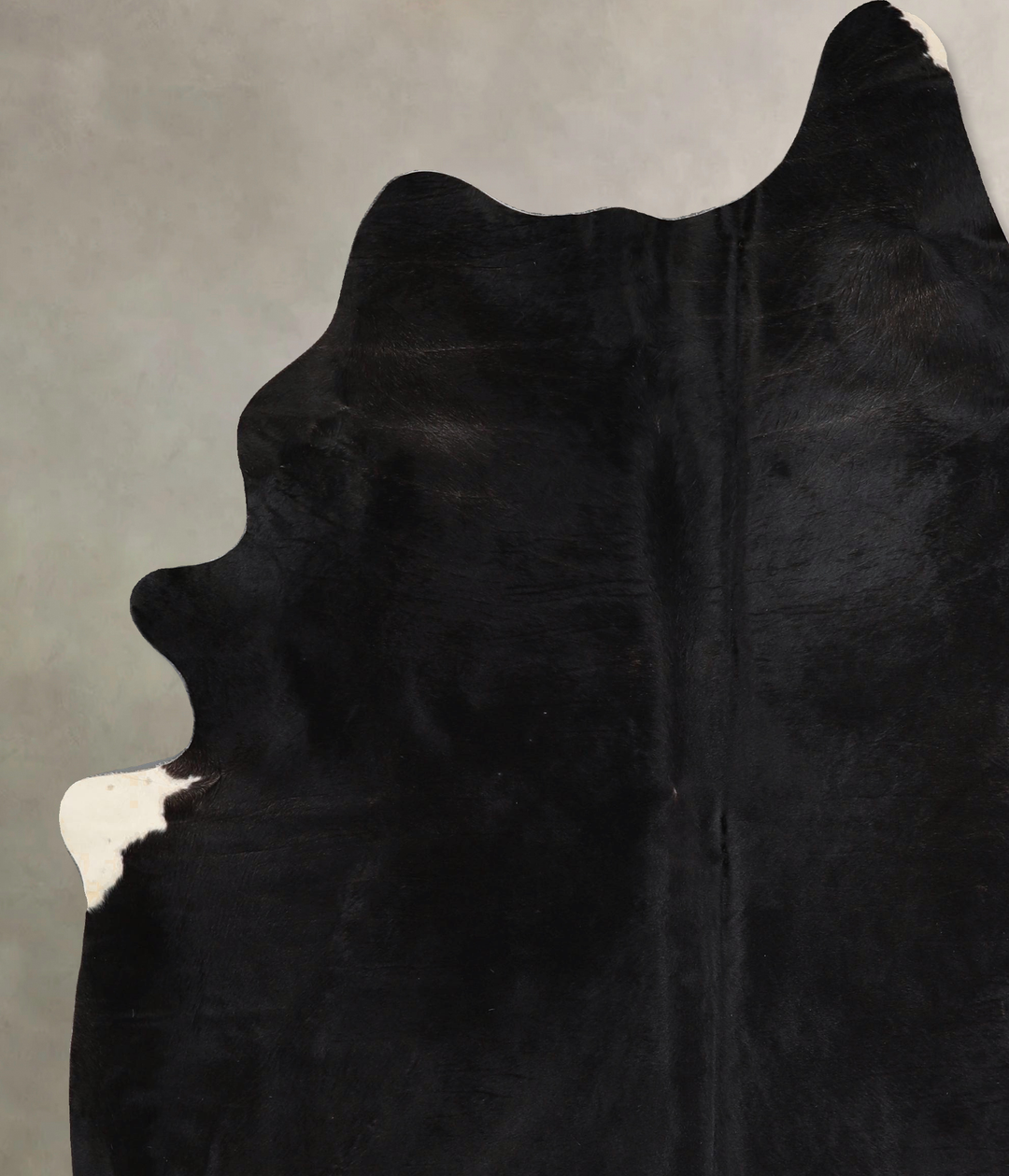 Solid Black X-Large Brazilian Cowhide Rug 7'10"H x 6'1"W #A45074 by Hu