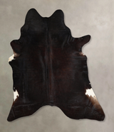 Chocolate X-Large Brazilian Cowhide Rug 7'0"H x 6'5"W #A45077 by Hudson Hides
