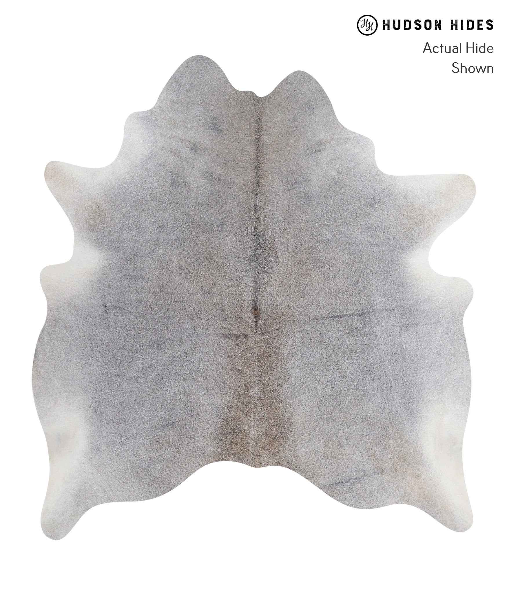 Grey with Beige Cowhide Rug #A4508