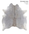 Grey with Beige X-Large Brazilian Cowhide Rug 6'7