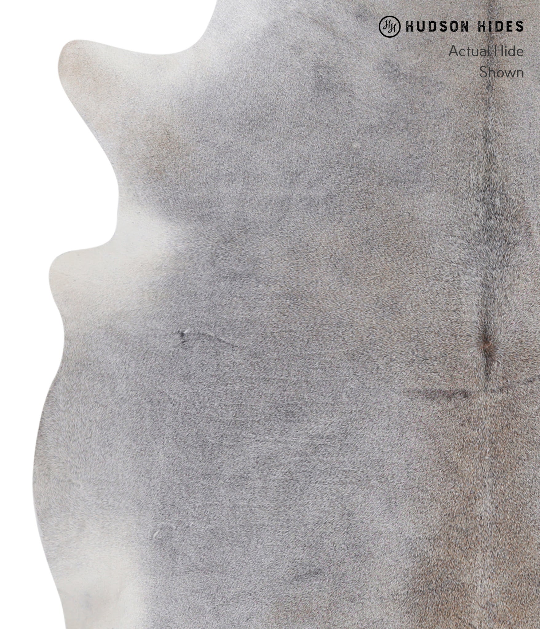 Grey with Beige Cowhide Rug #A4508