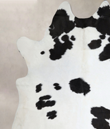 Black and White XX-Large Brazilian Cowhide Rug 7'10"H x 6'11"W #A45082 by Hudson Hides