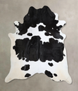 Black and White XX-Large Brazilian Cowhide Rug 7'10"H x 7'2"W #A45083 by Hudson Hides