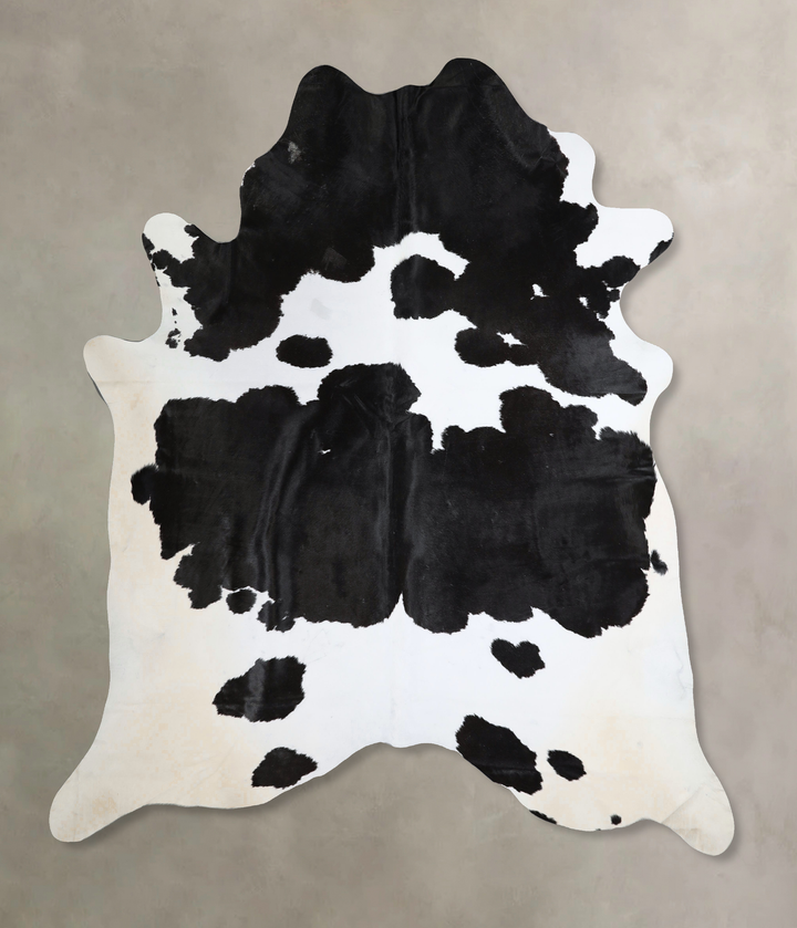 Black and White XX-Large Brazilian Cowhide Rug 7'10"H x 7'2"W #A45083 by Hudson Hides