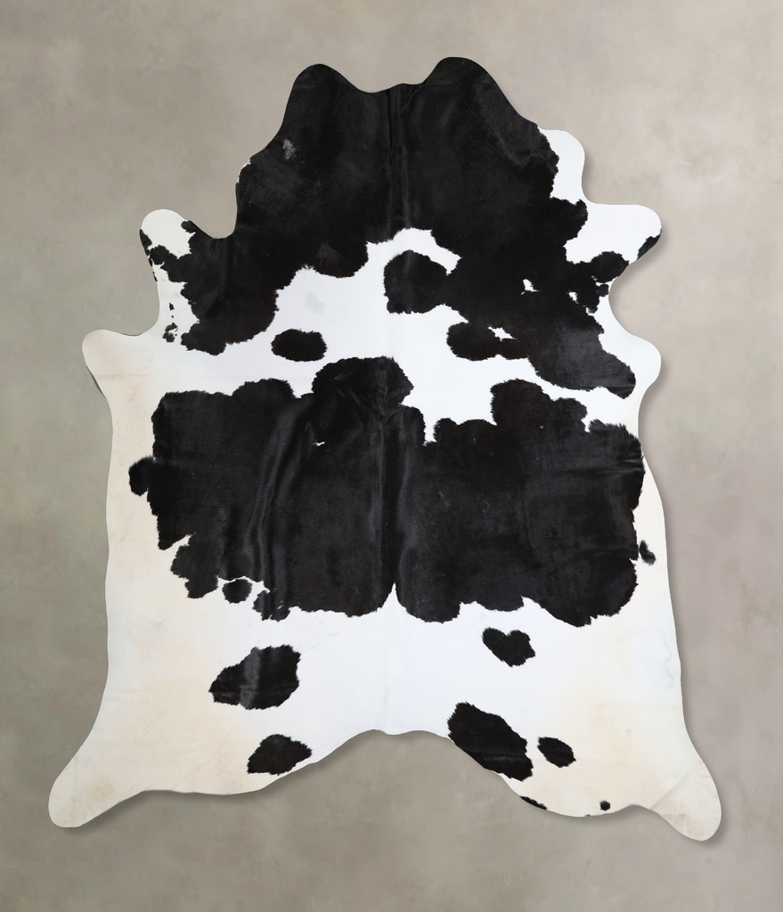 Black and White XX-Large Brazilian Cowhide Rug 7'10"H x 7'2"W #A45083 by Hudson Hides