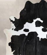 Black and White XX-Large Brazilian Cowhide Rug 7'10"H x 7'2"W #A45083 by Hudson Hides