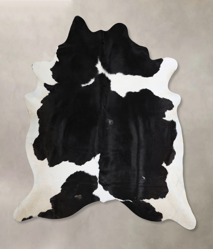 Black and White XX-Large Brazilian Cowhide Rug 7'7"H x 6'9"W #A45084 by Hudson Hides