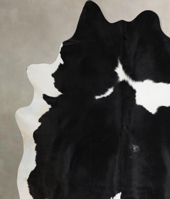 Black and White XX-Large Brazilian Cowhide Rug 7'7"H x 6'9"W #A45084 by Hudson Hides