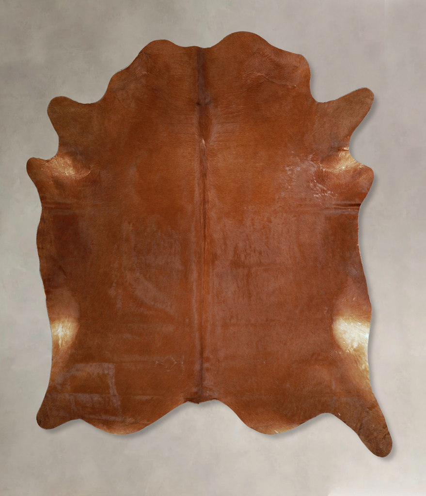 Solid Brown XX-Large Brazilian Cowhide Rug 7'6"H x 6'8"W #A45088 by Hudson Hides