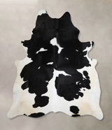 Black and White XX-Large Brazilian Cowhide Rug 7'11"H x 6'10"W #A45092 by Hudson Hides