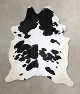 Black and White XX-Large Brazilian Cowhide Rug 9'0"H x 6'11"W #A45094 by Hudson Hides