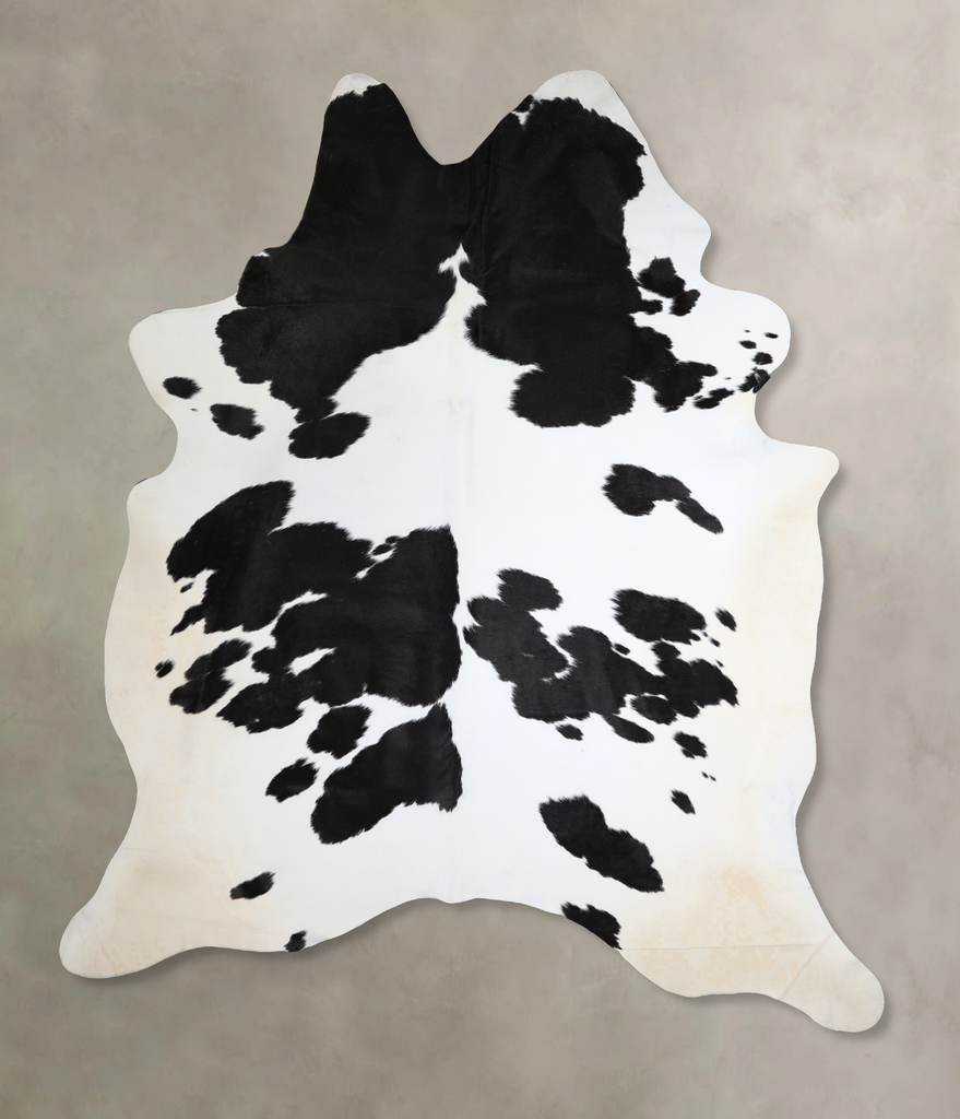 Black and White XX-Large Brazilian Cowhide Rug 9'0"H x 6'11"W #A45094 by Hudson Hides