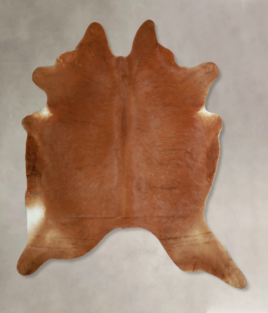 Solid Brown X-Large Brazilian Cowhide Rug 7'5"H x 6'8"W #A45097 by Hudson Hides
