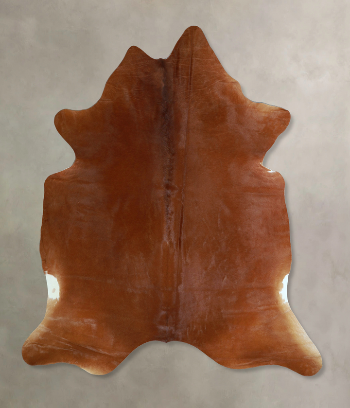 Solid Brown X-Large Brazilian Cowhide Rug 7'5"H x 6'2"W #A45098 by Hudson Hides