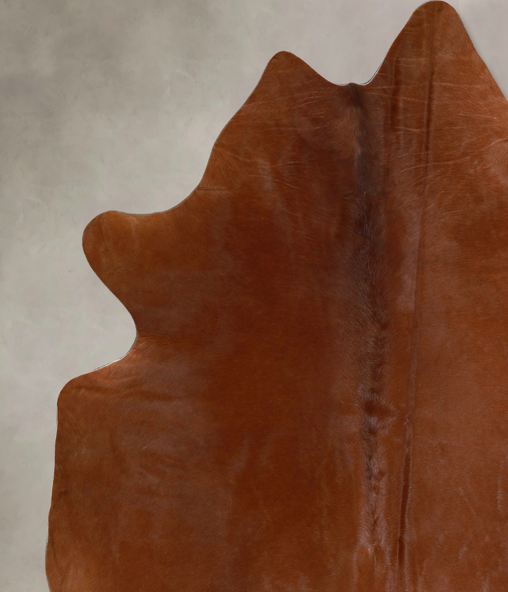 Solid Brown X-Large Brazilian Cowhide Rug 7'5"H x 6'2"W #A45098 by Hudson Hides